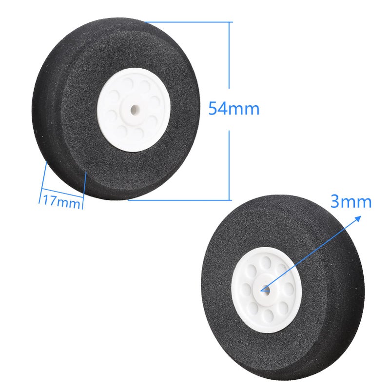 Hobbypark 1 Set Aluminum Main Landing Gear Wheel Kit RC Airplane Cessna 182 Parts Replacement 40 Size ARF PNP - Image 2